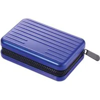 TROIKA Kartenetui Aluminium mit Schutz vor Datendiebstahl – Kartenetui im Koffer-Design (9 Fächern für bis zu 20 Karten), Cardholder in verschiedenen Farben, RFID Schutz, 10,5 x 7 x 3 cm