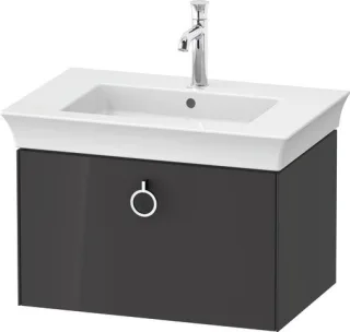 Duravit White Tulip Waschtischunterbau wandhängend Graphit Hochglanz 684x458x410 mm - WT42510H1H1 WT42510H1H1