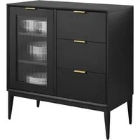OTTO home Sideboard Lavisha, FSC-zertifiziertes Holz kombiniert Melamin, verchromten Metallgriffen
