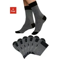 H.I.S Socken Damen Socken Ringelsocken Strümpfe (Packung, 6-Paar, Mini Crew Socken) mit druckfreiem Bündchen