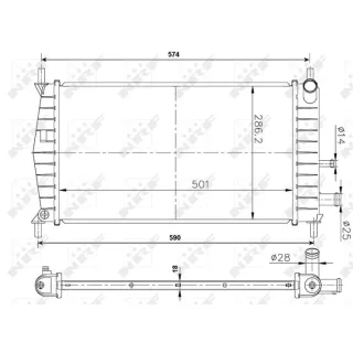 NRF Motork?hler Ford Courier Fiesta Mazda 121 1,3 50131A