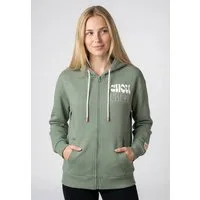 Eight2Nine Kapuzensweatjacke Damen ZIP Sweatjacke mit Backprint Hoodie, Kapuzenpullover, Zipperjacke mit Kängurutasche und Kapuze