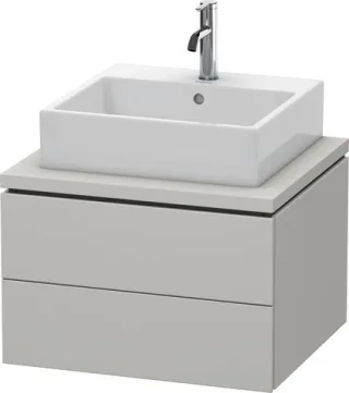 Duravit L-Cube Konsolenwaschtischunterbau wandhängend Betongrau Matt 620x547x400 mm - LC581500707 LC581500707