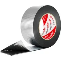 Poppstar Klebeband Alu Butylband selbstklebend (Dichtband einseitig klebend mit Aluminiumkaschierung) Alu Butyl Klebeband 5m x 50mm x 1,5mm