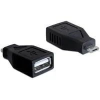 USB 2.0 Adapter, Micro-USB Stecker > USB-A Buchse schwarz