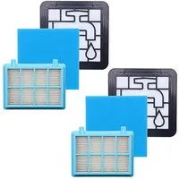 ARLI HEPA-Filter 2x Hepa Filterset 3 teilig, Zubehör für Philips FC8010/01 FC8010/02 FC9331 FC9332, Ersatzfilter