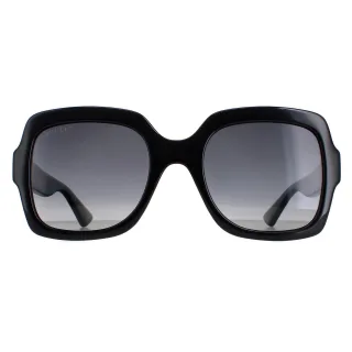 Gucci Square Womens Schwarz Grau Gradient Polarisiert GG1337S