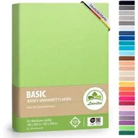 leevitex® Spannbettlaken Jersey aus 100% Baumwolle, für Kinder- & Standardmatratzen, Jersey, Gummizug: rundum, 100% Baumwolle, anschmiegsam & dehnbar, diverse Größen und Farben