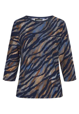 Betty Barclay - Sweatshirt Blau/Braun - Gr. - 38