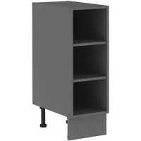 Küchen-Preisbombe Unterschrank Regal 30 cm Anthrazit Küche NESSA, SCANDI, AVA AR, OLD STYLE, LUNA