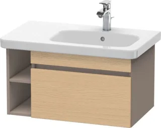 Duravit DuraStyle Waschtischunterbau wandhängend Natur Eiche & Basalt Matt 730x448x398 mm - DS639303 DS639303043