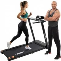 Miweba Sports Laufband HT500 bis 14 km/h klappbar & sehr leise (Treadmill, Heimtrainer, Laufband, Walkingpad, 12 Laufprogramme, Handy/-Tablethalter, Pulssensor), Laufband für zuhause klappbar leise