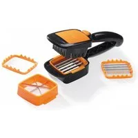 Genius Gemüseschneider Nicer Dicer Quick Zerkleiner Manuell Gemüseschneider in Würfel, Multischneider mit austauschbaren Messereinsätzen