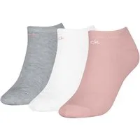 Calvin Klein Sneakersocken CK WOMEN SNEAKER (3 Paar) schmales Rippenbündchen, Cotton-Mix, elastisch