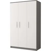 MOEBLO Drehtürenschrank MARSALA 3D (3-türiger Kleiderschrank für Schlafzimmer und Garderobe, Kompakter Schrank, Modernes Design und hohe Funktionalität) (B x H x T): 120x193x50 cm