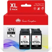 Toner Kingdom Black Patronen für Canon PG-575 XL Pixma TS3750i TS3751i 3551i Tintenpatrone (Für Canon 575 XL Pixma TS3750i TS3751i 3551i TR4750i TR4751i, 500-tlg)