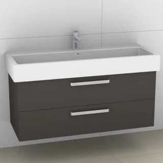 Artiqua 411 Waschtischunterschrank für Vero 045412 mit 1 Armaturbohrung Stahlgrau, 411-WU2L-D24-7142 411-WU2L-D24-7142-88