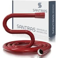 Santras Brauseschlauch Duschschlauch aus Kunststoff 1/2" in Rot (1,25, 1,50, 2,00 m)