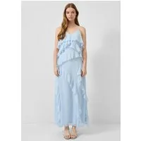 QS Maxikleid Kleid Langes Chiffonkleid mit Volants