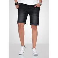 Alessandro Salvarini Shorts A. Salvarini Herren Jeans Shorts kurze Hosen mit Knopfverschluss