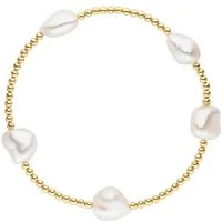 Firetti Armband Schmuck Geschenk Armschmuck Armkette Perlenarmband, Made in Germany - mit Süßwasserzuchtperle