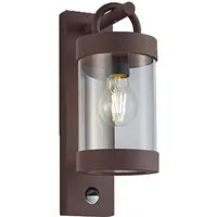 TRIO Leuchten LED Außen-Wandleuchte mit Bewegungsmelder, Höhe 33cm, Bewegungssensor, LED wechselbar, Warmweiß, Landhaus-Stil Wand Außenleuchte, Fassadenbeleuchtung inkl. E27 LED