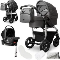 bergsteiger Kombi-Kinderwagen Babywagen Capri 3in1, Kombikinderwagen Komplettset, (10-tlg)