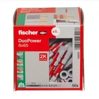 fischer Schrauben- und Dübel-Set Duopower Universaldübel ohne Schraube, (50 St)