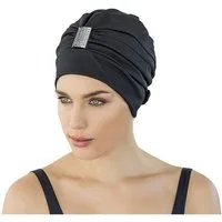 Fashy Badekappe Badehaube Badekappe Bademütze Bademode Damen Schwarz mit Strass Fashy