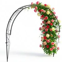 relaxdays Rosenbogen Halbbogen aus Metall