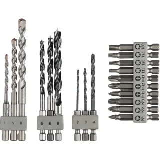 Bosch Bohr und Bit-Set, Uneo Mixed, 19-teilig - 2609256989