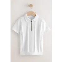 Next Poloshirt Strick-Poloshirt mit RV-Kragen (1-tlg)