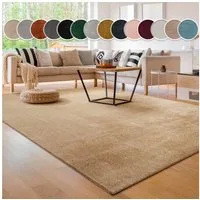 Paco Home Teppich Cadiz 630, rechteckig, Höhe: 14 mm, Uni-Farben, besonders weich, waschbar, auch als Läufer erhältlich