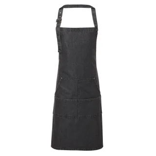 Premier Unisex Erwachsene Twill Vollschürze (Black Denim)
