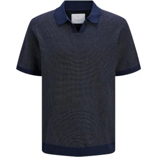Jack And Jones - Poloshirt für Herren, Geteilter Halsausschnitt, Jerseyware (Nachthimmel)