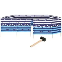 Garronda Windschutz Strand Sichtschutz 15m lang mit Gummihammer Garten Meer GAEX001