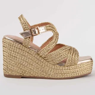 Montevita Sandale Mit Keilabsatz Salia7 Gold