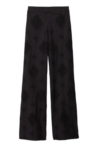 ba&sh - Weite Hose mit Spitze - Mike schwarz - Gr. - 34