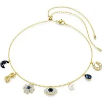 Swarovski Collier Swarovski Damen-Kette Metall Swarovski-Kristall