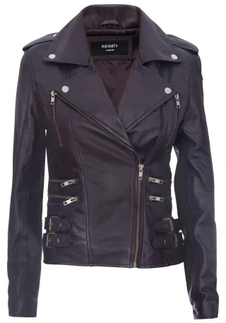 Damen Leder Brando Bikerjacke-Loddon