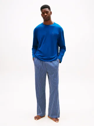 LS JERSEY PJ SET PRINT deep indigo/blue dense stripe - Gr. - XL