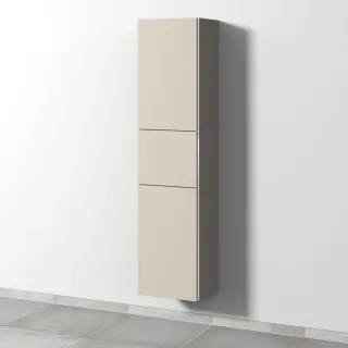 Sanipa 3way Hochschrank mit 2 Türen und 1 Auszug, Kaschmir-Matt BP1041U