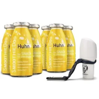 SmoothieDog 6er Huhn + Doggyroller Blau M