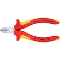 Seitenschneider VDE isoliert 70 06 125, Schneid-Zange rot/gelb, Länge 125mm