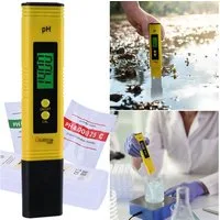 Casativo pH-Messgerät Digitales pH-Messgerät ATC LCD Tester Pool Aquarium Pool pH 0–14, (1-tlg., 1er-Set & 2er-Set), ph-Wert Testgerät mit großem LCD-Display/Batteriebtrieb