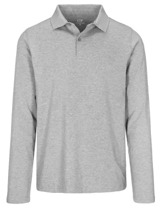 COMMANDER Finest Clothing - 2-Knopf Polo-Shirt, 1/1 Arm tech grey mel. - Gr. - 3XL
