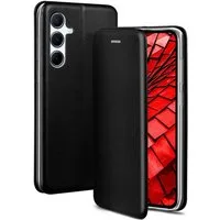 ONEFLOW Handyhülle für Samsung Galaxy A56 5G Premium Hülle Business Cover Schwarz 6,7 Zoll, 360 Grad Schutzhülle Flip Case Etui Klapphülle Dünn Leder Handy Tasche