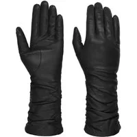 Caridei Lederhandschuhe (1-St) Fingerhandschuhe mit Futter, Made in Italy
