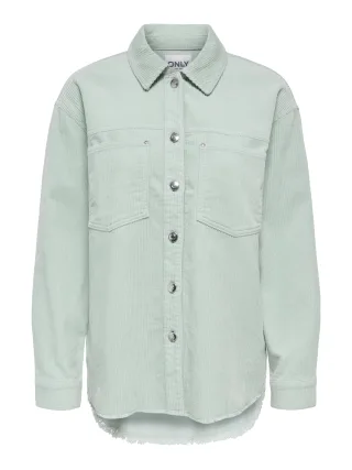 ONLY - ONLMAIKO-BITTEN L/S CORD SHACKET CC PNT Jadeite - Gr. - L