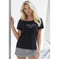 Vivance Dreams by Lascana Pyjamaoberteil (1-tlg) mit Statementdruck